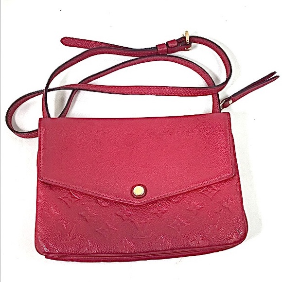 π RARE π LOUIS VUITTON LEATHER PINK CROSSBODY TWICE - Picture 3 of 16